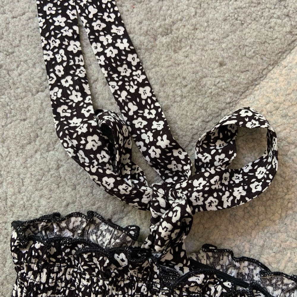 in loom Black and White Smocked Dress - Picture 4 of 4
